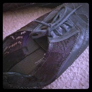 Lace Insert Oxfords.